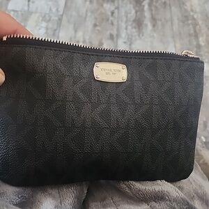 Michael Kors Black Textured Clutch/ Belt Bag